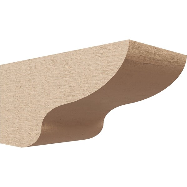 Ekena Millwork 4"W x 8"D x 4"H Wide Greensboro Rough Cedar Woodgrain TimberThane Corbel, Primed Tan CORUR04X08X04GRNRCPR - main